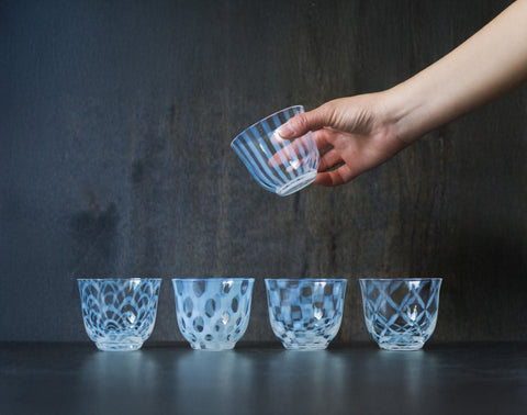 廣田硝子 大正浪漫冷茶杯 (十草)